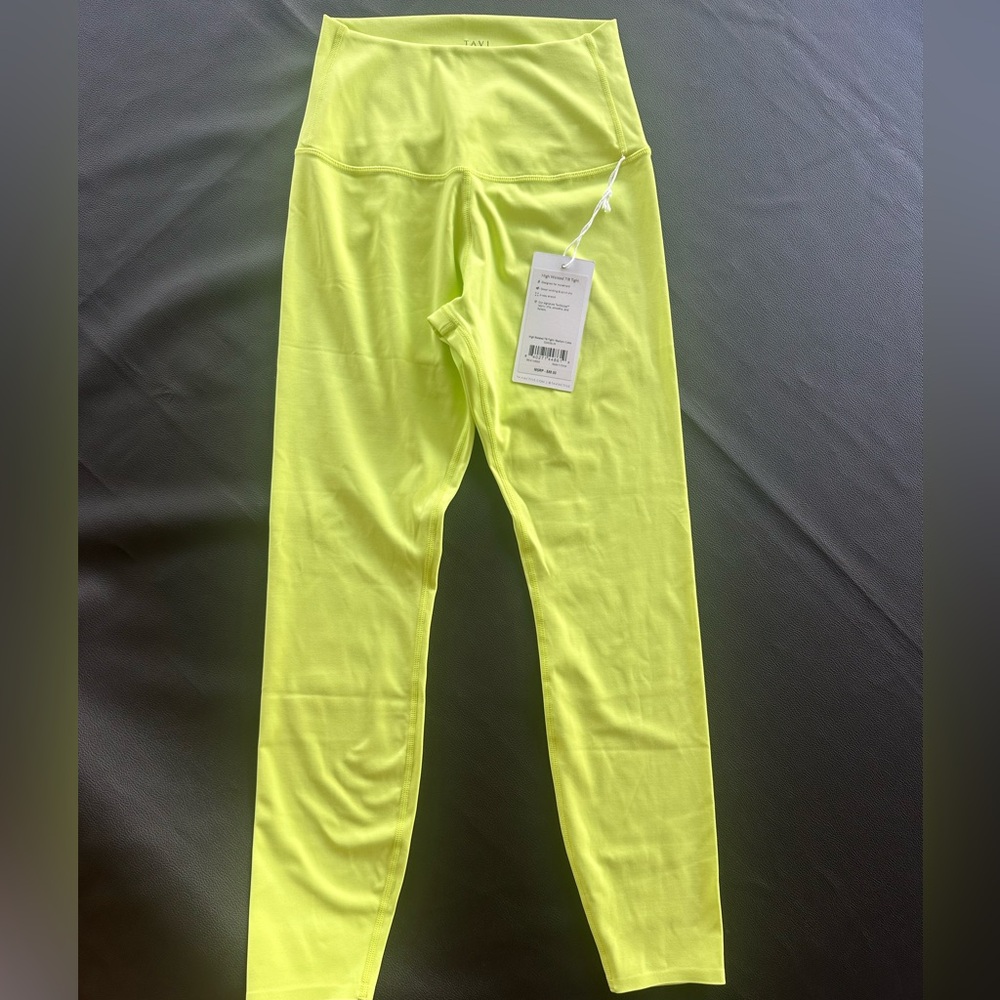 Tavi High Waisted Lime Leggings